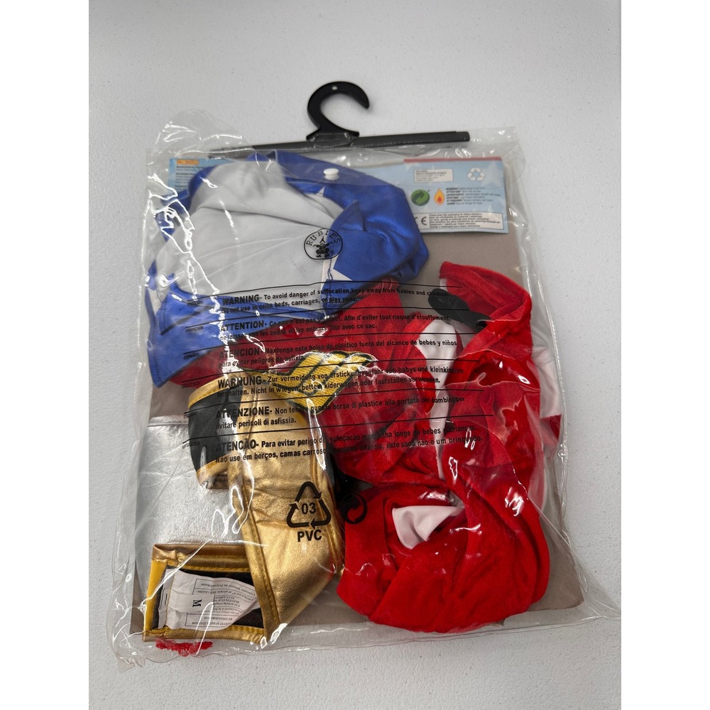 Rubies Wonder Woman Costume Kids Medium 8-10 Red Blue Superhero Dress Up Toy Set - Picture 10 of 16